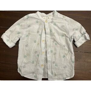 ZARA Baby Boys Palm Leaf Button Down 18-24 Months Lightweight